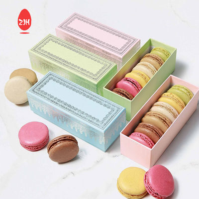 11 cm Luxus-Einweg-Lebensmittelverpackungsbehälter Rosa Macaron-Box-Verpackung