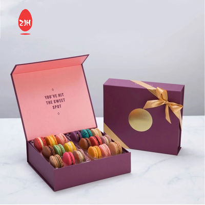 11 cm Luxus-Einweg-Lebensmittelverpackungsbehälter Rosa Macaron-Box-Verpackung