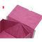 Rechteckige Geschenkbox aus rosafarbenem Faltkarton mit Klappdeckel