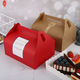 Großhandelsweißes schwarzes Kraftpapier-kundenspezifischer Drucklogo-Griff-Kuchen-Kasten-Packpapier-Backen-Kasten