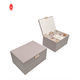 Große geprägte Leder-Stapelpapier-Schmuck-Geschenkboxen Luxus-Schmuck