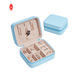 Leder PU Leder Schmuckschatulle Ohrringhalter Reißverschluss Tragbarer Schmuck Organizer