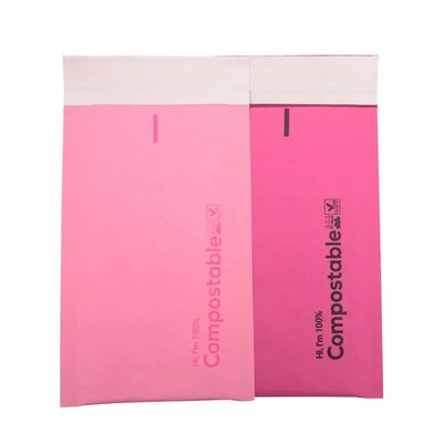 Karton SGS recycelte Kraftpapier-Werbesendungen Umweltfreundliche rosafarbene Doppel-Kraftpapier-Blasen-Werbesendungen