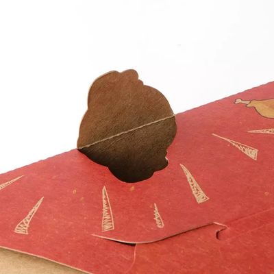 Einweg-Papierbox zum Mitnehmen, Mattlaminierung, Kraftblasen-Lebensmittelverpackung