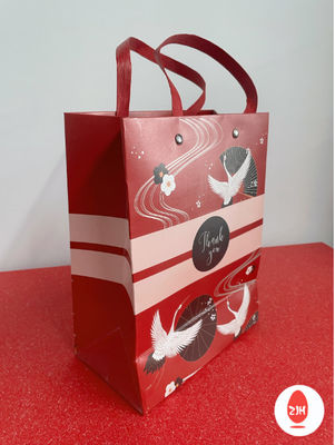 Karikatur-Kraftpapier-Geschenk-verpackende Taschen-Gewohnheit gedruckt mit Griffen