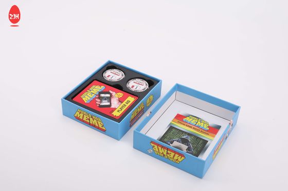 Eigenmarken-faltbares blaues Wellpappe-Geschenk-Satz-Paket aufbereitet mit Logo