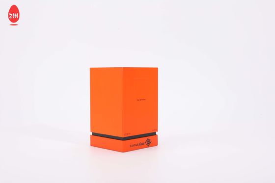 ECO-freundliches orange Papierpappgeschenk-Verpackenkerzen-Kasten mit Deckel