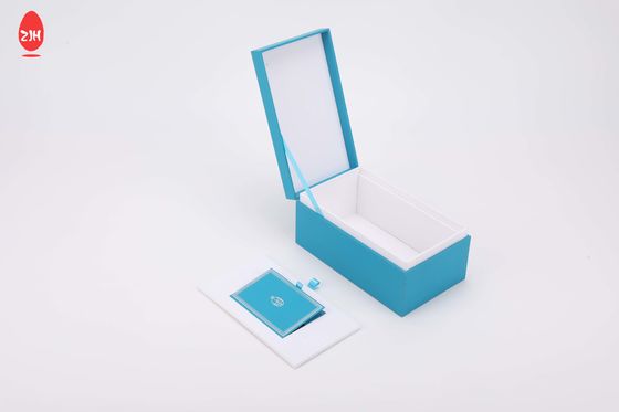 Duft Deckel-Basis-blauer Matt Perfume Packaging Box Gift-ätherischen Öls mit Behälter