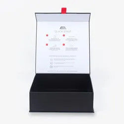 Band-Post- Magnet-Geschenkboxen für Mantel glänzender UV-Matte Black Clothing Handmade
