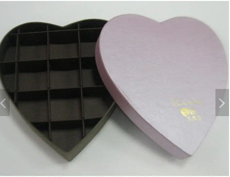 Luxusrosa-Herz-geformte Papiergeschenkbox-Gewohnheit für Wimper-Schmuck Ring Packaging