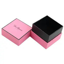 Rosa steife Pappkerzen-Geschenkbox-Magnet-/Knopf-/Bindungs-Großhandelsschließung