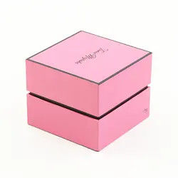 Rosa steife Pappkerzen-Geschenkbox-Magnet-/Knopf-/Bindungs-Großhandelsschließung