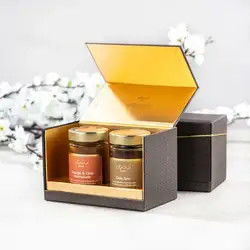 Flaschen-Stau-Verpackenkasten der Handwerks-Honey Pomelo Tea Paper Cardboard-Kasten-Luxusscharfen soße